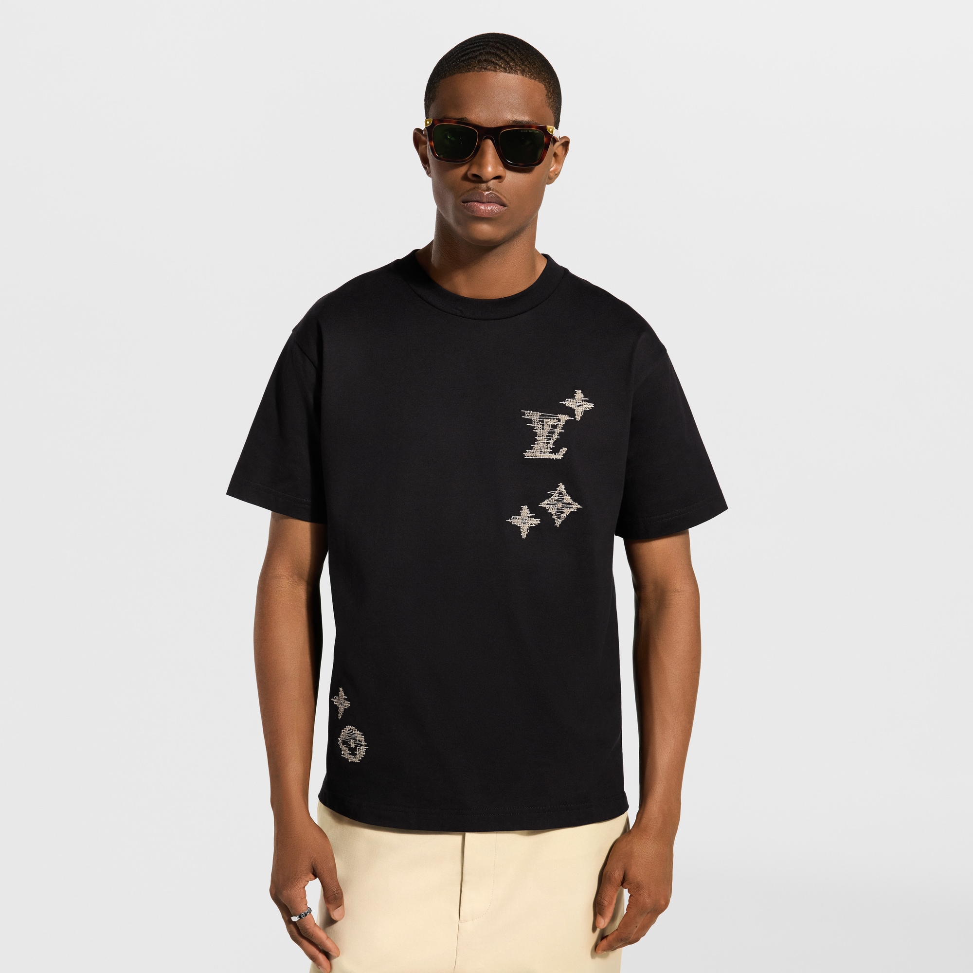 Embroidered Signature Short-Sleeved T-Shirt - Ready-to-Wear